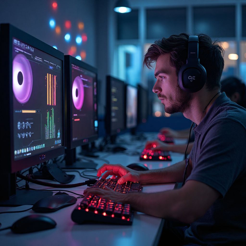 Gaming hardware testing setup